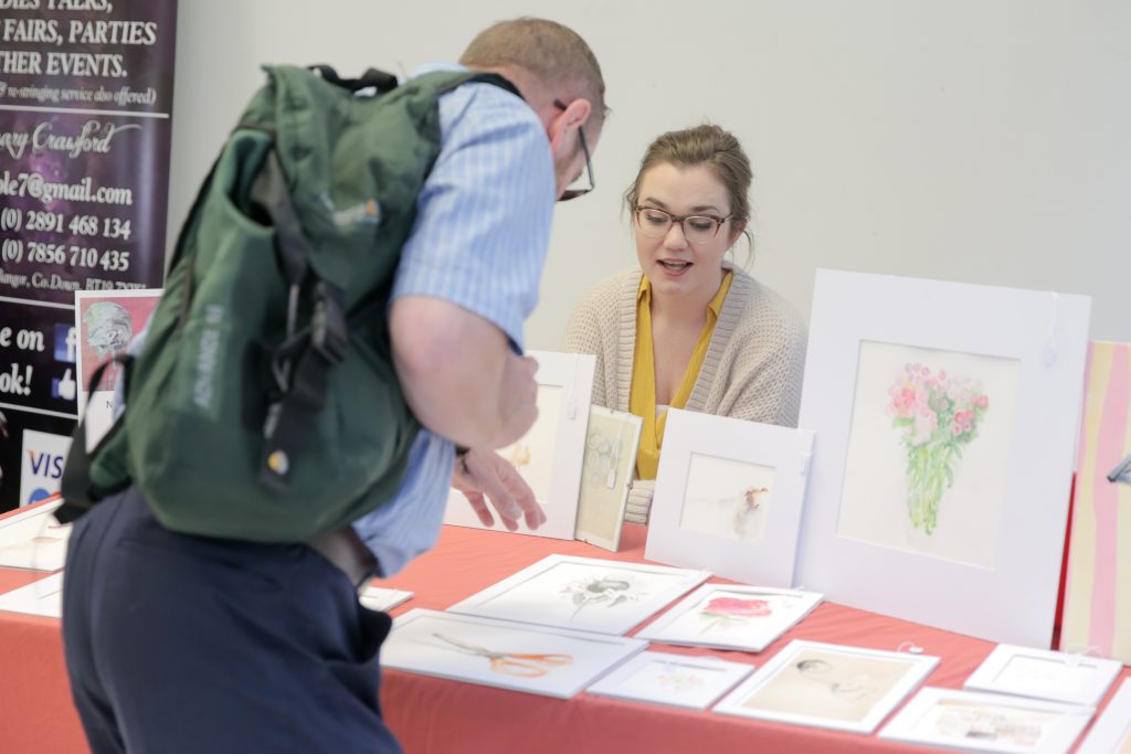 Philip Magowan Photography - Northern Ireland - 05th August 2016 High Street Mall in Portadown hosts a monthly craft fair, on the first Saturday in every month, organised by Sinead McMahon of Danann Crafts. Picture: Philip Magowan